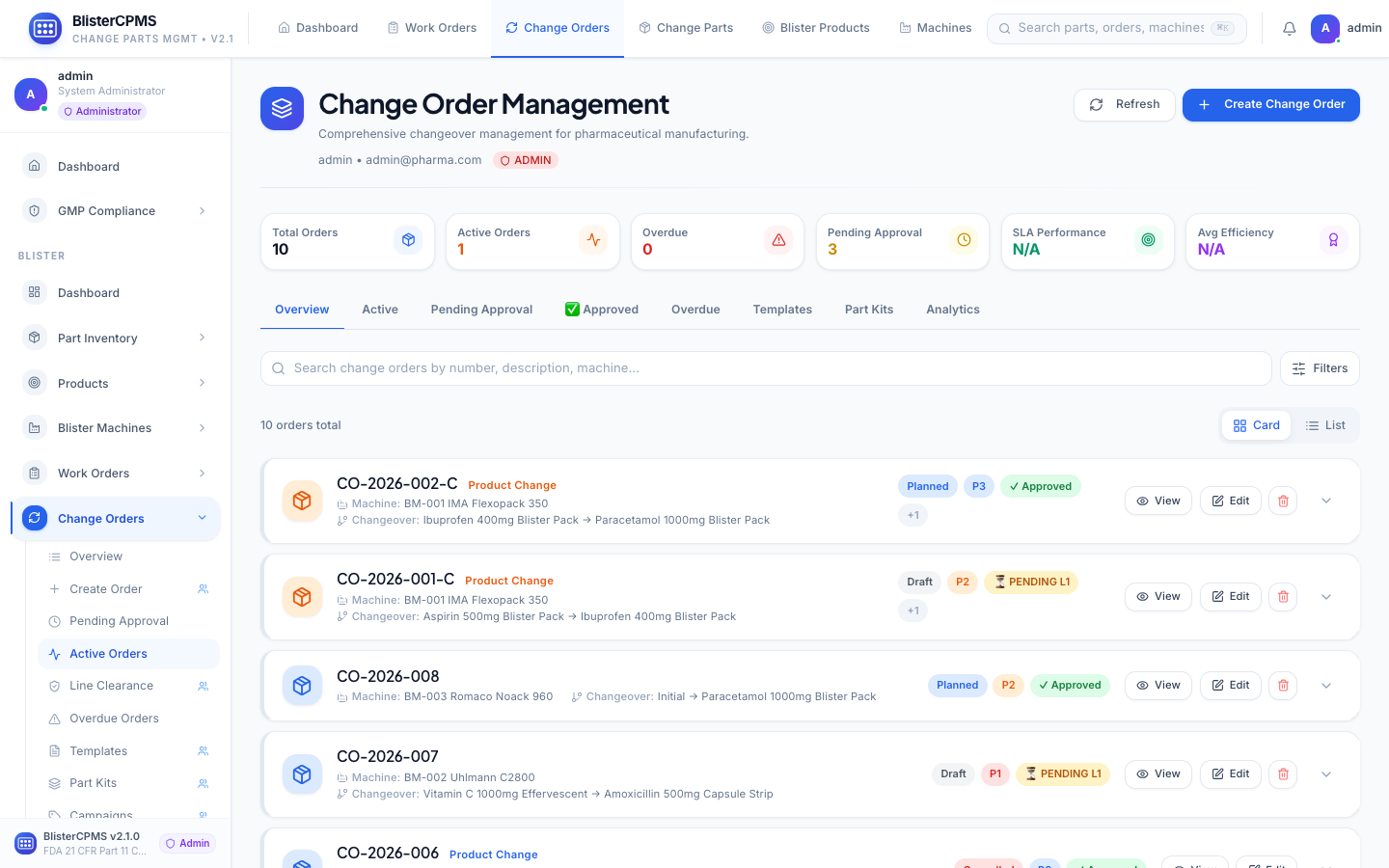Change Orders
